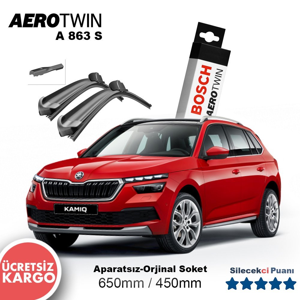 Skoda Kamiq Silecek Takımı (2020-2022) Bosch Aerotwin A863S