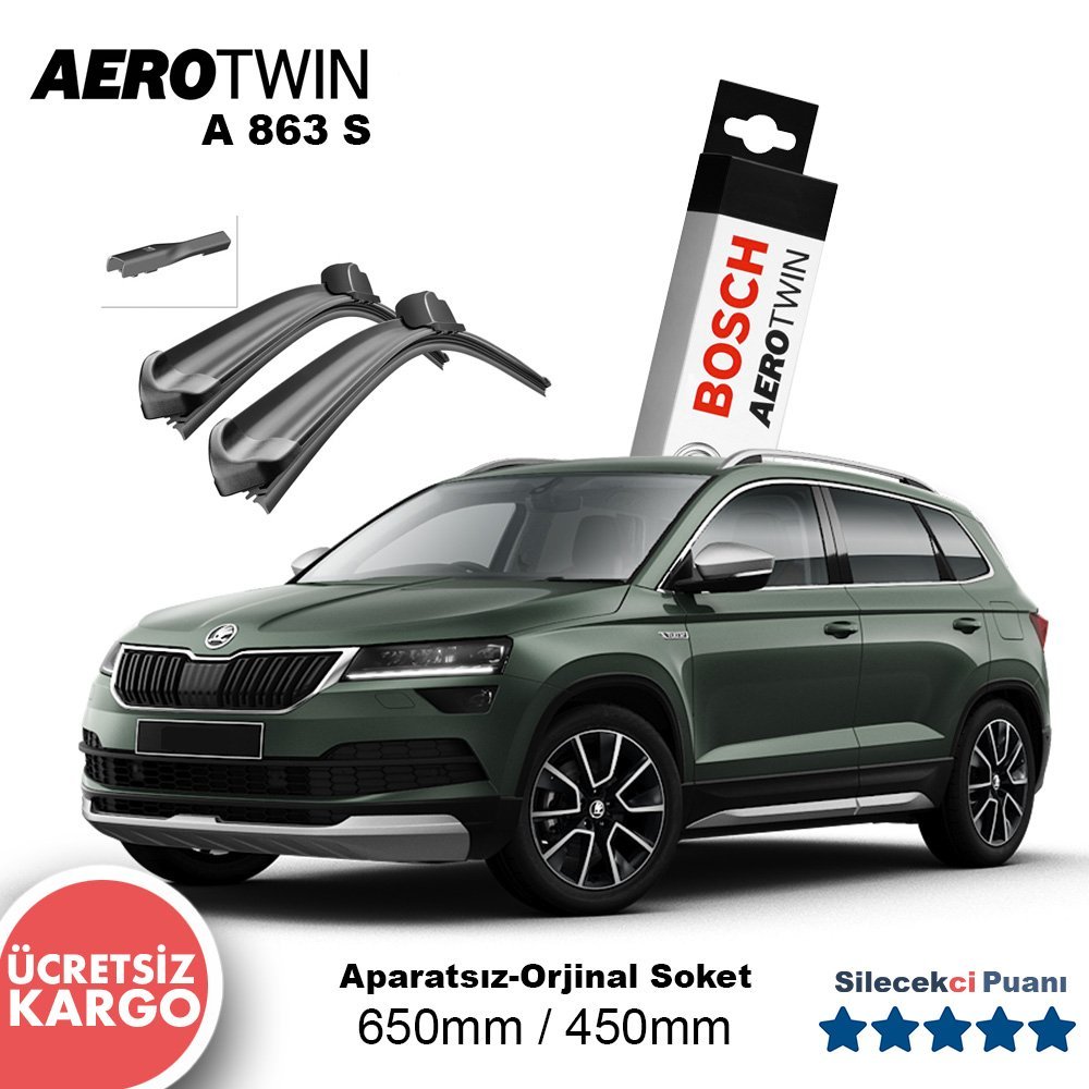 Skoda Karoq Silecek Takımı (2018-2021) Bosch Aerotwin A863S