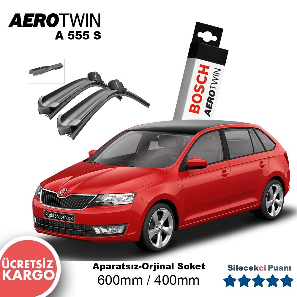 Skoda Rapid Spaceback Silecek (2013-2019) Bosch Aerotwin A555S
