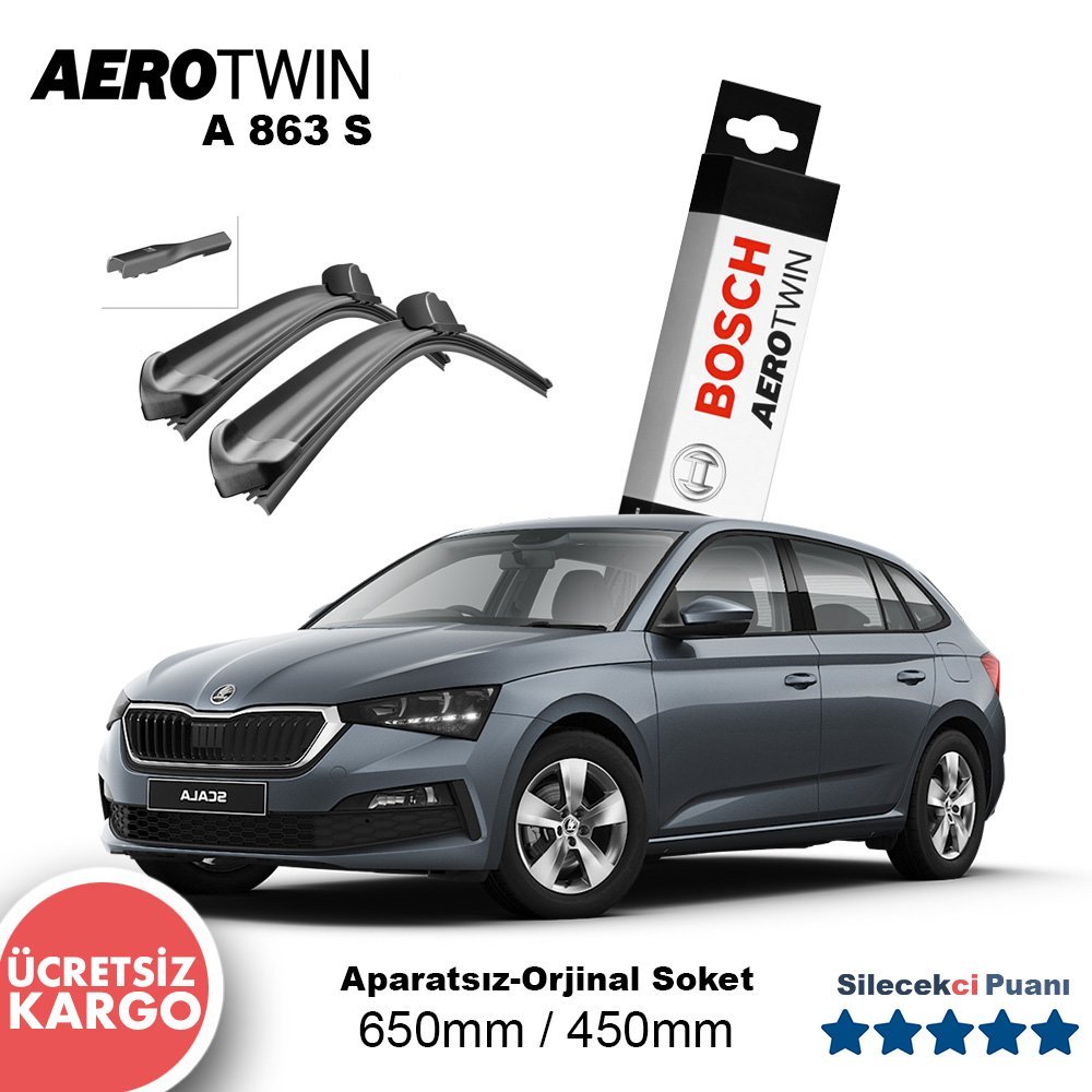 Skoda Scala Silecek Takımı (2019-2021) Bosch Aerotwin A863S