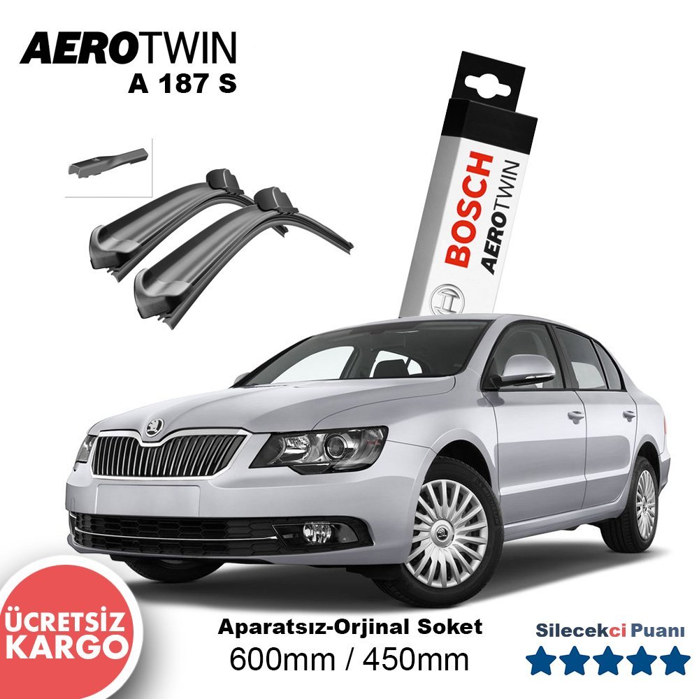 Skoda Superb Silecek Takımı (2009-2015) Bosch Aerotwin A187S