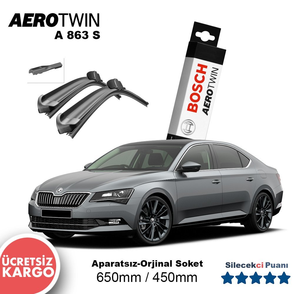 Skoda Superb Silecek Takımı (2015-2021) Bosch Aerotwin A863S