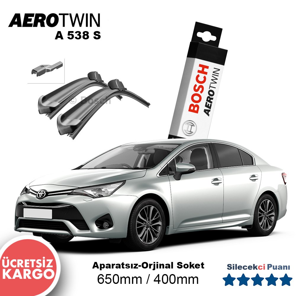 Toyota Avensis Silecek Takımı (2015-2018) Bosch Aerotwin A538S