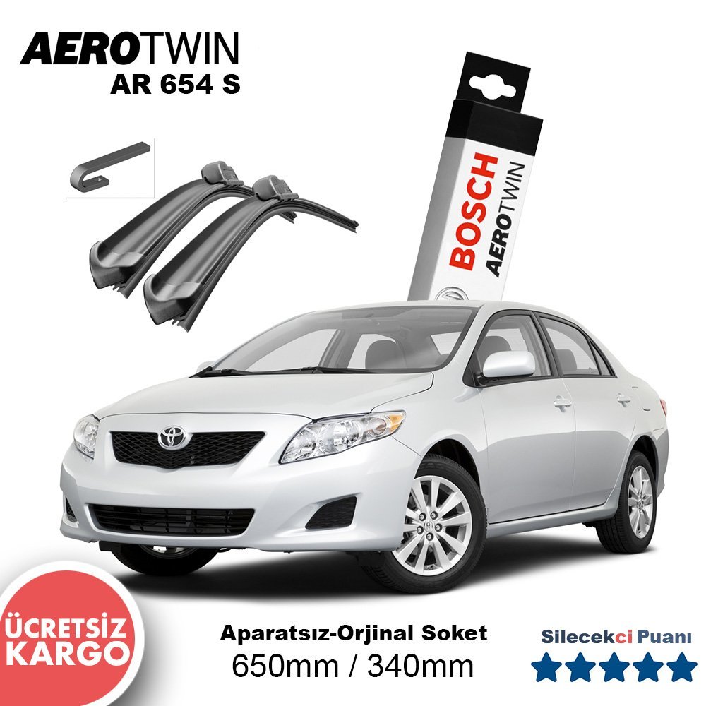 Toyota Corolla Silecek Takımı (2007-2013) Bosch Aerotwin AR654S