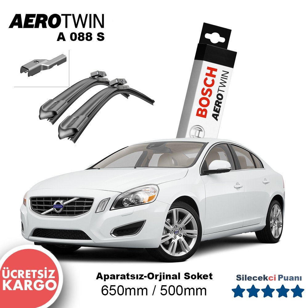 Volvo S60 Silecek Takımı (2010-2013) Bosch Aerotwin A088S