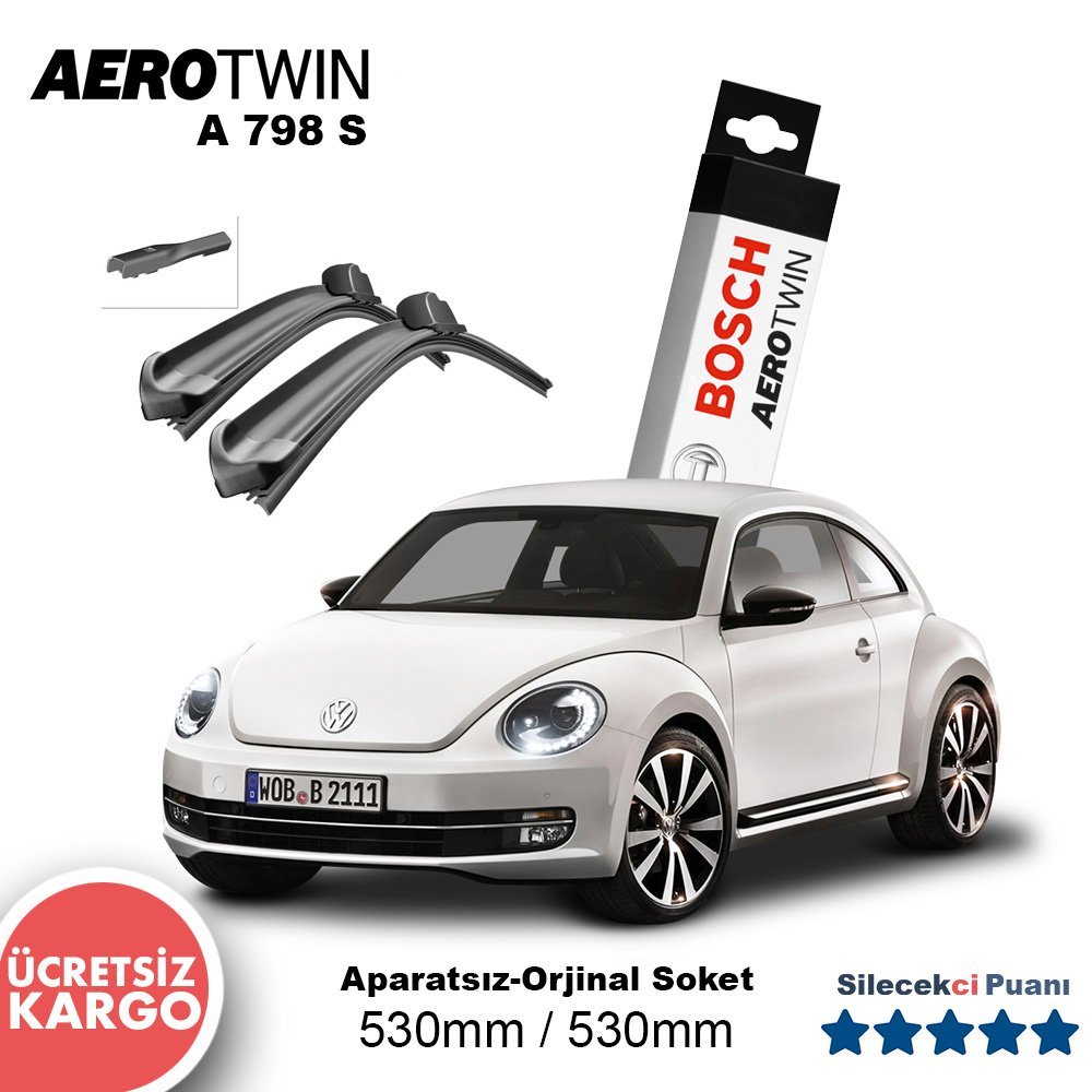 Volkswagen Beetle Silecek Takımı (2011-2018) Bosch Aerotwin A798S