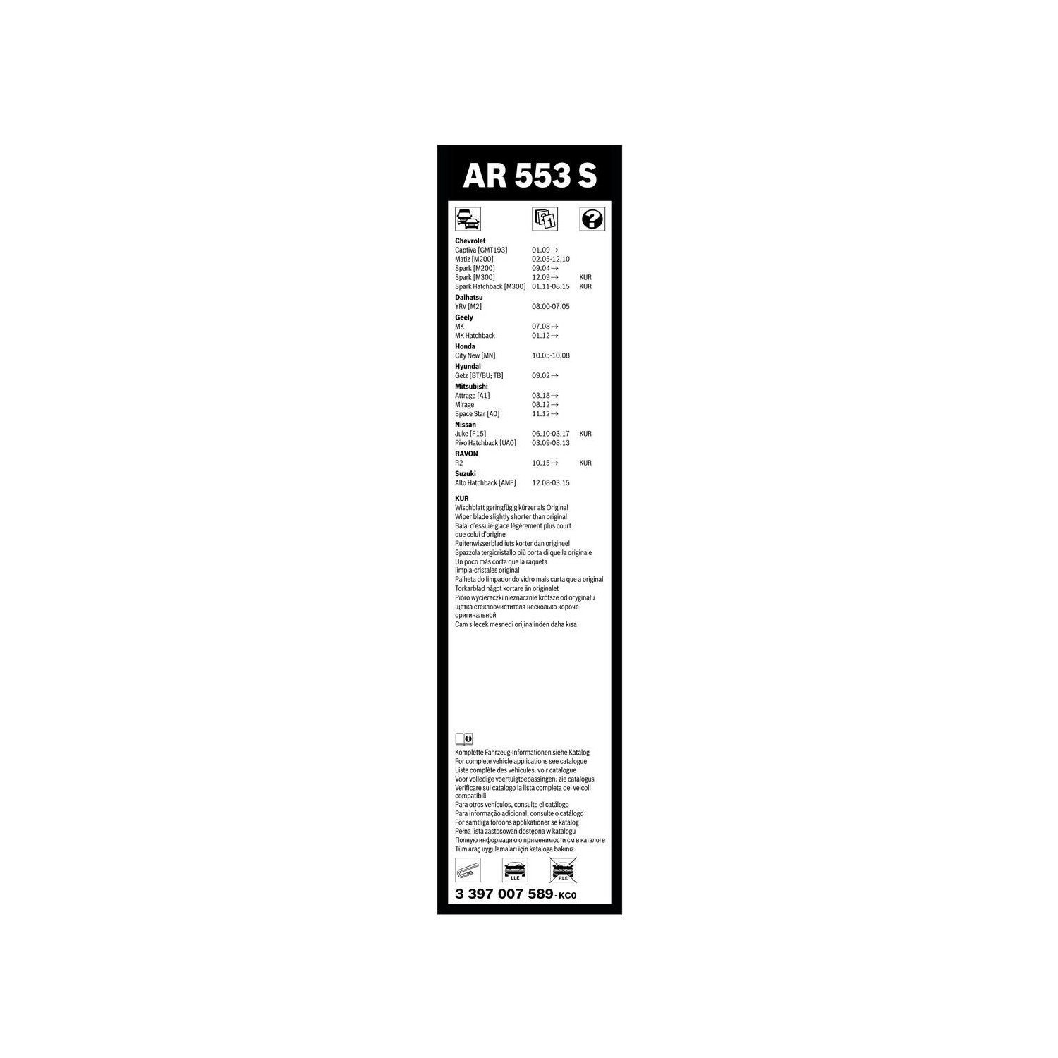 Bosch Aerotwin Silecek Seti - [550/340 mm] - AR 553 S