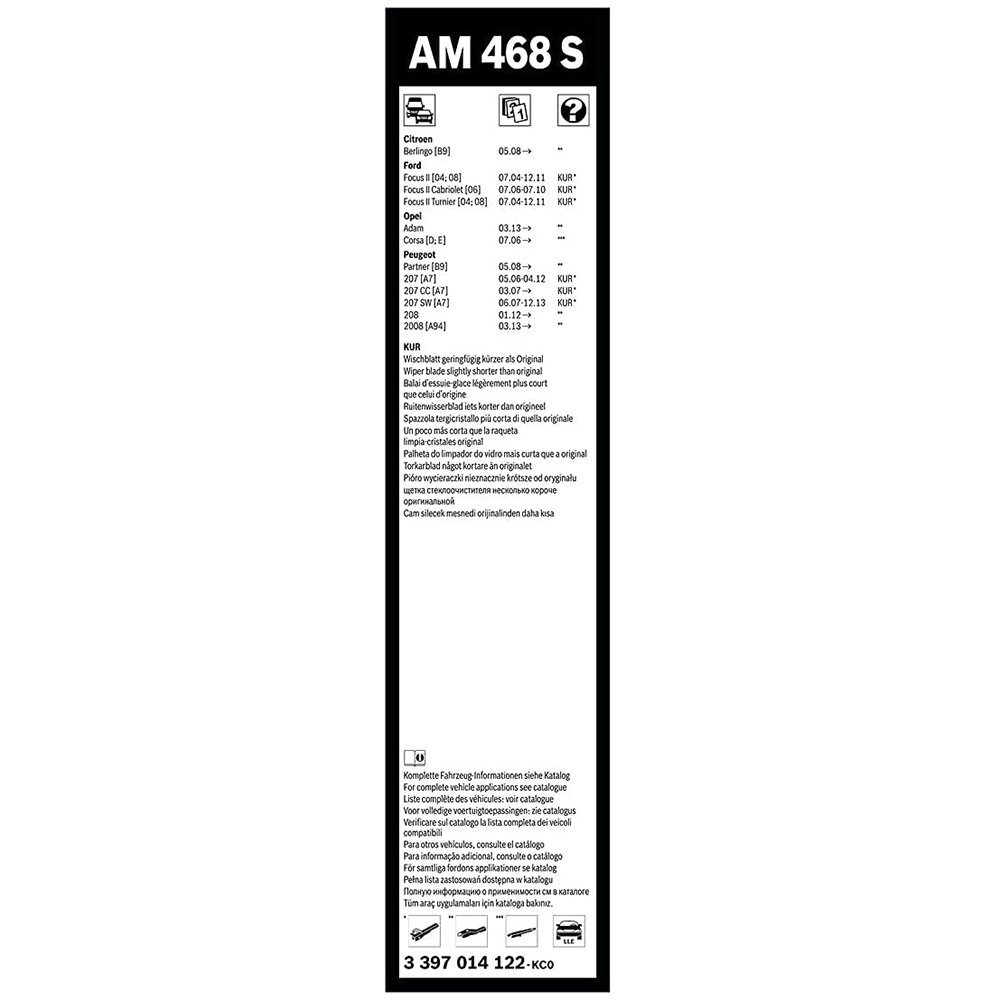 Bosch Aerotwin Silecek Seti - [650/400 mm] - AM 468 S