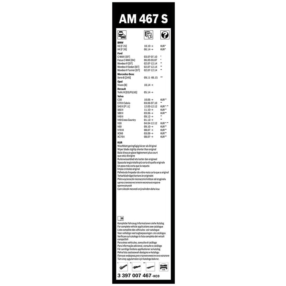 Bosch Aerotwin Silecek Seti - [650/475 mm] - AM 467 S