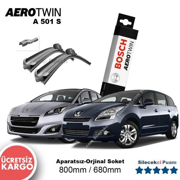 Peugeot 5008 Silecek Seti (2009-2016) Bosch Aerotwin A501S