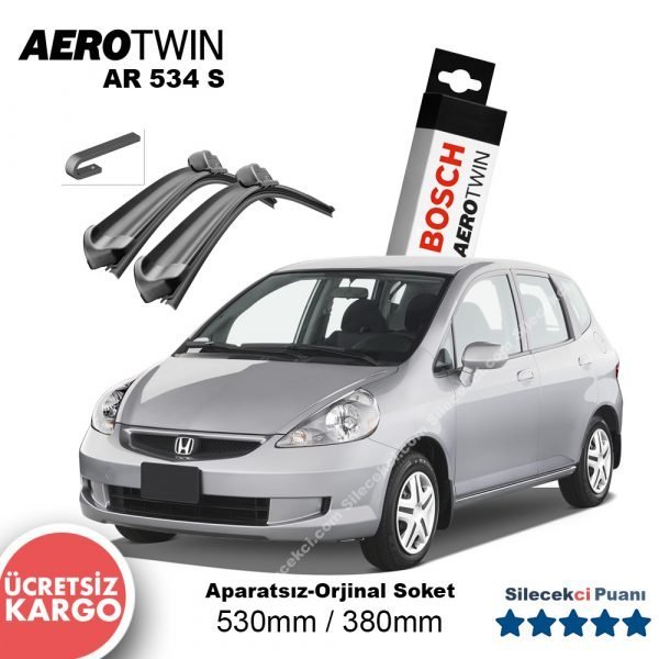 Honda Jazz Silecek Takımı (2002-2008) Bosch Aerotwin AR534S