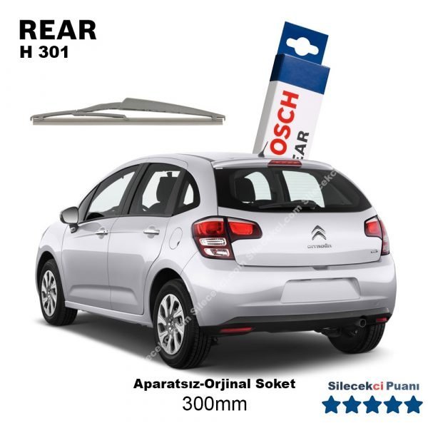 Citroen C3 Arka Silecek (2009-2016) Bosch Rear H301