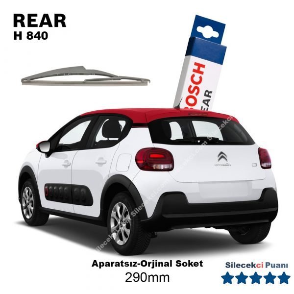 Citroen C3 Arka Silecek (2017-2021) Bosch Rear H840